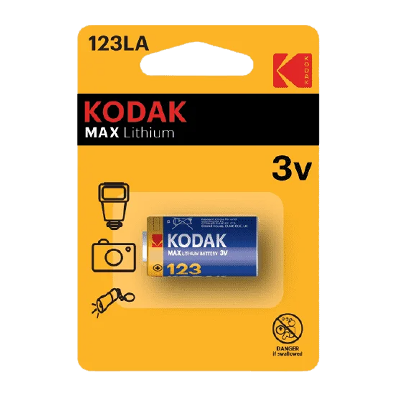 Батарейка Kodak MAX CR123A BL1 Lithium (1/6/12/10800)