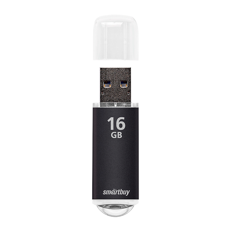 Флеш-накопитель Smartbuy V-Cut 16GB USB2.0 пластик черный