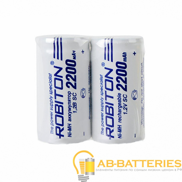 Аккумулятор ROBITON 2200MHSC-2 SR2, в упак 18 шт (2/18/216)