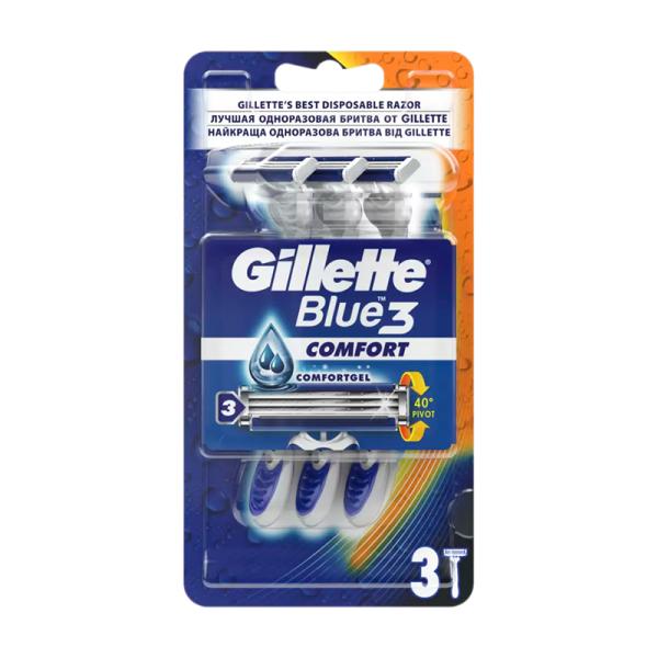Бритва Gillette BLUE3 COMFORT 3 лезвия прорезиненная ручка 3шт. (1/6/12)