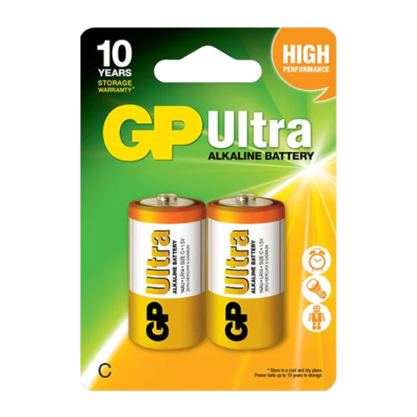 Батарейка GP ULTRA LR14 C BL2 Alkaline 1.5V (2/20/160) R