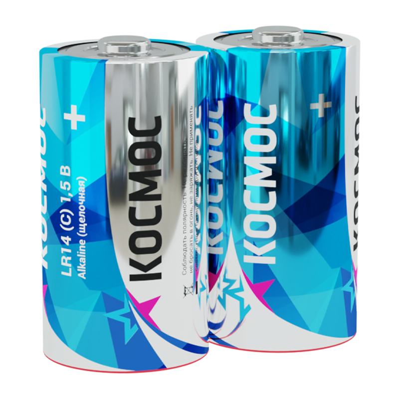 *Батарейка Космос MAX LR14 C Shrink 2 Alkaline 1.5V (2/12/96) 