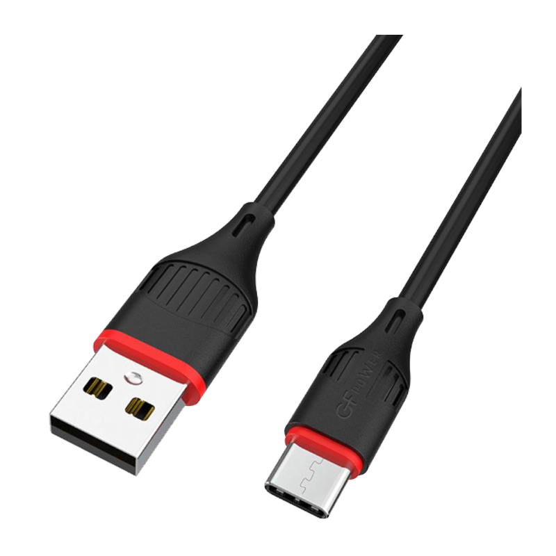 Кабель GFPower 17T USB (m)-Type-C (m) 1.0м 2.4A ПВХ черный (1/648)