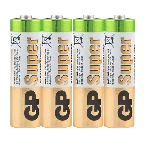 Батарейка GP Super LR6 AA Shrink 4 Alkaline 1.5V (4/96/192/384) R