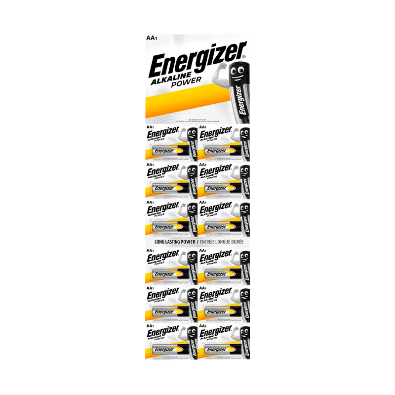 Батарейка Energizer Alkaline power LR6 AA BL12 Alkaline 1.5V отрывные (12/120)