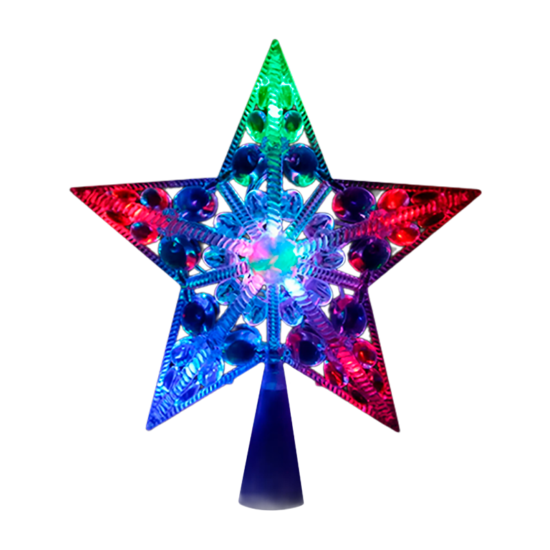 Фигурка Космос "Звезда на ёлку" 10LED 16.5см ассорти (1/40)