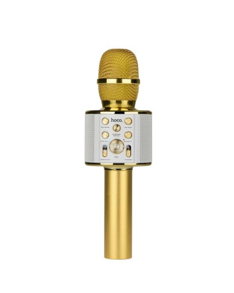 Микрофон HOCO BK3 динамический 72 дБ bluetooth 4.2 microSD золотой (1/20)