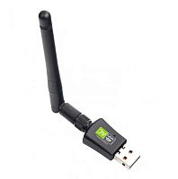 Wi-Fi адаптер Selenga RTL8811 2.4 ГГц 150Мбит USB 802.11 с антенной free driver черный