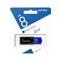 Флеш-накопитель Smartbuy Click 8GB USB2.0 пластик синий 