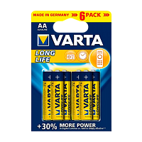 Батарейка Varta LONGLIFE LR6 AA BL4+2 Alkaline 1.5V (4106) (6/60/300)
