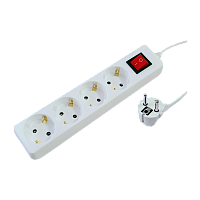 Удлинитель Прогресс Standard 4р.С/З 16A 3.0м с выкл. 3x1мм² белый (1/40)