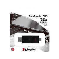 Флеш-накопитель Kingston DataTraveler Duo 32GB USB3.2 Type-C (m) пластик черный 