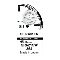 Батарейка SEIZAIKEN 364 (SR621SW) Silver Oxide 1.55V (1/10/100/1000)