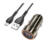 Автомобильное З/У HOCO Z46 USB 3.0A серый (1/13/130) 