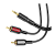 Кабель AUX Borofone BL11 Jack 3.5mm (m)-2xRCA (m) 1.5м ПВХ черный (1/63/252)