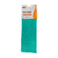 Насадка для швабры Рыжий кот микрофибра 44х14см с карманами 2шт. бирюзовый (1/12/60)