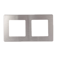 Рамка ЭРА 12-5102-03 2-местная горизонтальная алюминий,сатин (1/10/100)