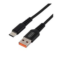 Кабель GoPower GP02T USB (m)-Type-C (m) 1м 2.4A нейлон черный (1/200/800)