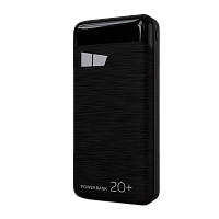 Внешний аккумулятор MORE CHOICE PB33-20 20000mAh 2.1A 2USB черный (1/10/50)