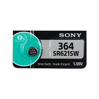 Батарейка Sony 364 (SR621SW) BL1 Silver Oxide 1.55V (10/100/1000)