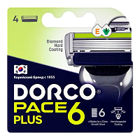 Сменные кассеты DORCO "PACE6 Plus" 6 лезвий 4шт. (цена за 1 шт) (4/96)