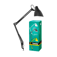 Светильник настольный Camelion KD-335 40W 230V E27 струбцина серый (1/12)