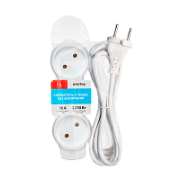 Удлинитель Smartbuy NEW 3р.Б/З 10A 7.0м ПВС 2x1мм² белый (1/30)