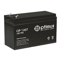 Аккумулятор свинцово-кислотный Optimus OP 1207 12V 7Ah (1/5)