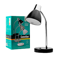 Светильник настольный Camelion KD-359 40W 230V E27 на основании 1.6м черный (1/12)
