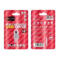 Флеш-накопитель HOCO UD9 16GB USB2.0 металл серебряный (1/80)