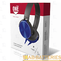 Наушники полноразмерные Smartbuy ONE с микр. черный синий (1/60)