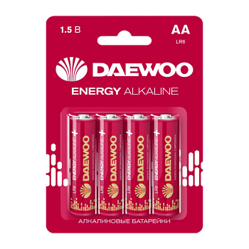 Батарейка Daewoo ENERGY LR6 AA BL4 Alkaline 1.5V (4/40/960)