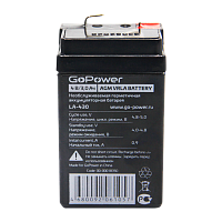 Аккумулятор свинцово-кислотный GoPower LA-430/101 4V 3Ah клеммы T1/ F1(1/20)