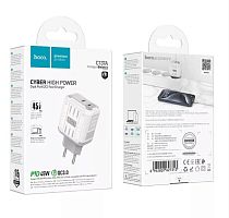 Сетевое З/У HOCO C137A 2Type-C 45W PD,QC белый 