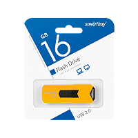 Флеш-накопитель Smartbuy Stream 16GB USB2.0 пластик желтый