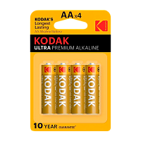 Батарейка Kodak ULTRA PREMIUM LR6 AA BL4 Alkaline 1.5V (4/80/400/17600)