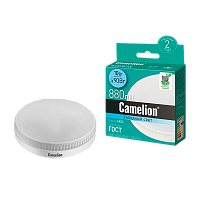 Лампа светодиодная Camelion GX53 10W 4500К 170-265V таблетка матовая (1/5/100)