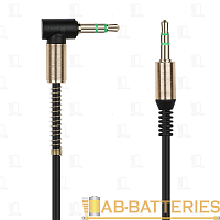 Кабель AUX Smartbuy Jack 3.5mm (m)-Jack 3.5mm (m) 1.0м нейлон черный (1/100)