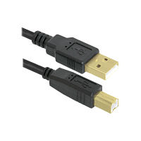 Кабель Defender USB04-06PRO USB (m)-USB B (m) 1.8м силикон черный (1/50)