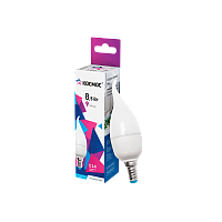 Лампа светодиодная Космос CW E14 8.5W 6500К 220V свеча на ветру матовая (1/10/80)