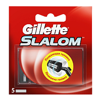 Сменные кассеты Gillette Slalom Plus (Vector+) 2 лезвия 5шт. (цена за 1 шт) (5/50)