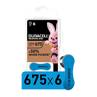 Батарейка Duracell ZA675 BL6 Zinc Air 1.45V (6/60/600)