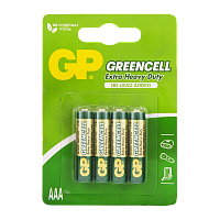 Батарейка GP GreenCell R03 AAA BL4 Heavy Duty 1.5V (4/40/480) R