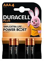 Батарейка Duracell Plus (Power Boost) LR03 AAA BL4 Alkaline 1.5V