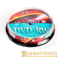 Диск DVD-RW VS 4.7GB 4x 10шт. cake box