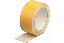 Клейкая лента Без бренда двусторонняя ПП каучук желтый (1/6/36)