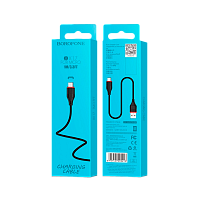 Кабель Borofone BX17 USB (m)-microUSB (m) 1м 2.4A ПВХ черный (1/648)