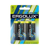 Батарейка Ergolux LR20 D BL2 Alkaline 1.5V (2/12/96)