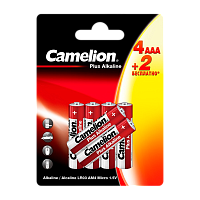 Батарейка Camelion Plus LR03 AAA BL4+2 Alkaline 1.5V (6/72/576) 