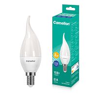 Лампа светодиодная Camelion CW35 E14 15W 6500К 220V свеча 37мм матовая белый (1/10/100)